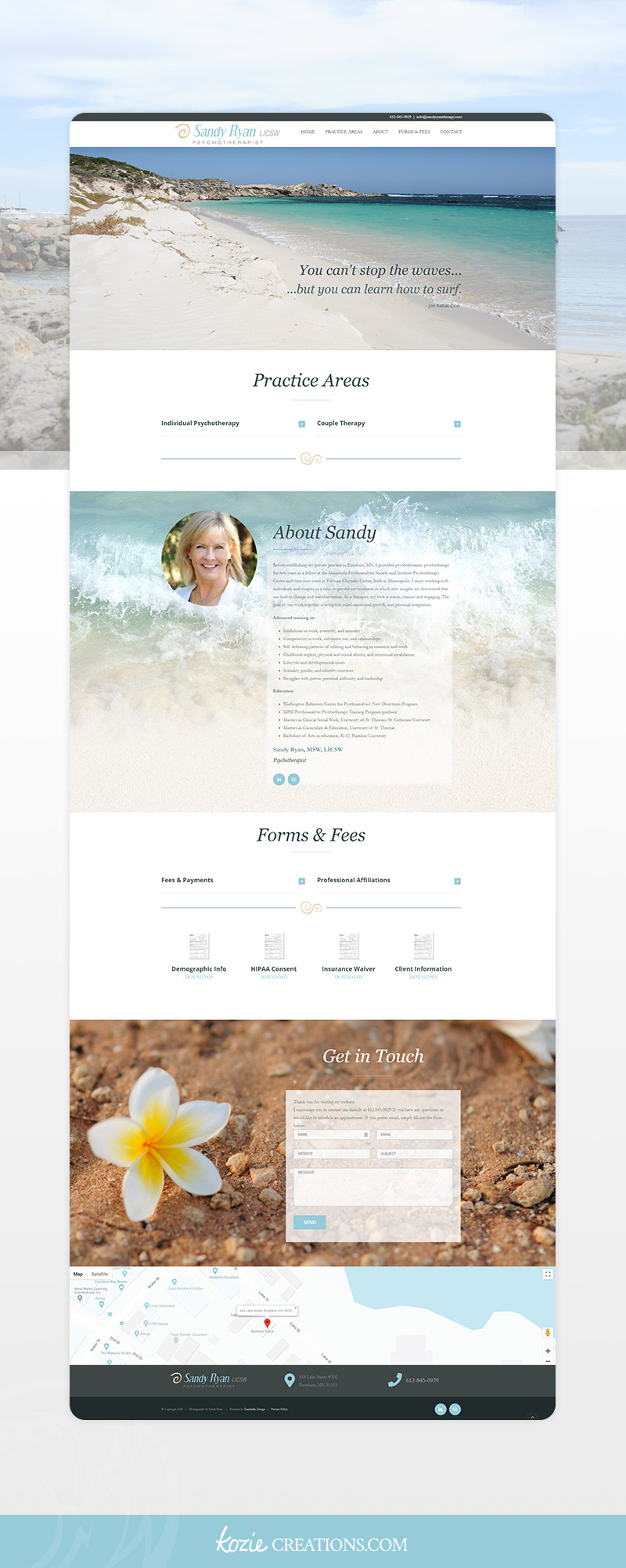 Web Design for Sandy Ryan Therapy