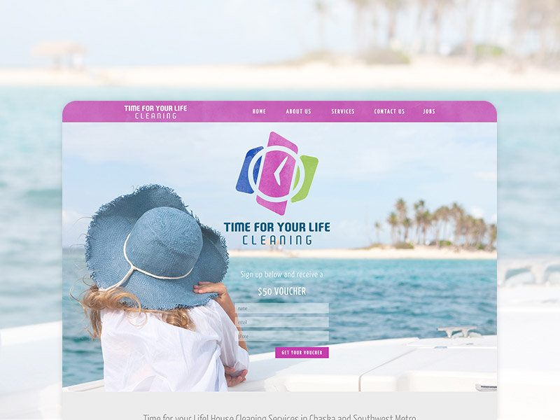 Web Design for Time For Your Life Cleaning